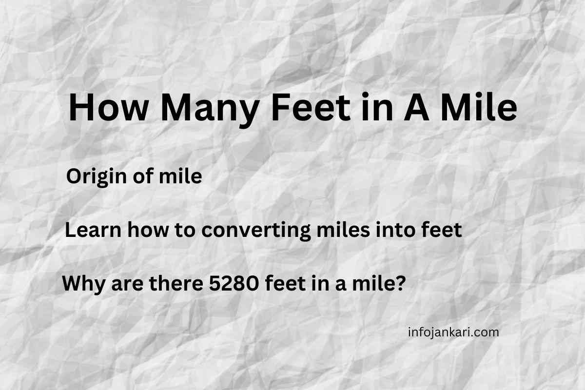 How Many Feet In A Mile 1 