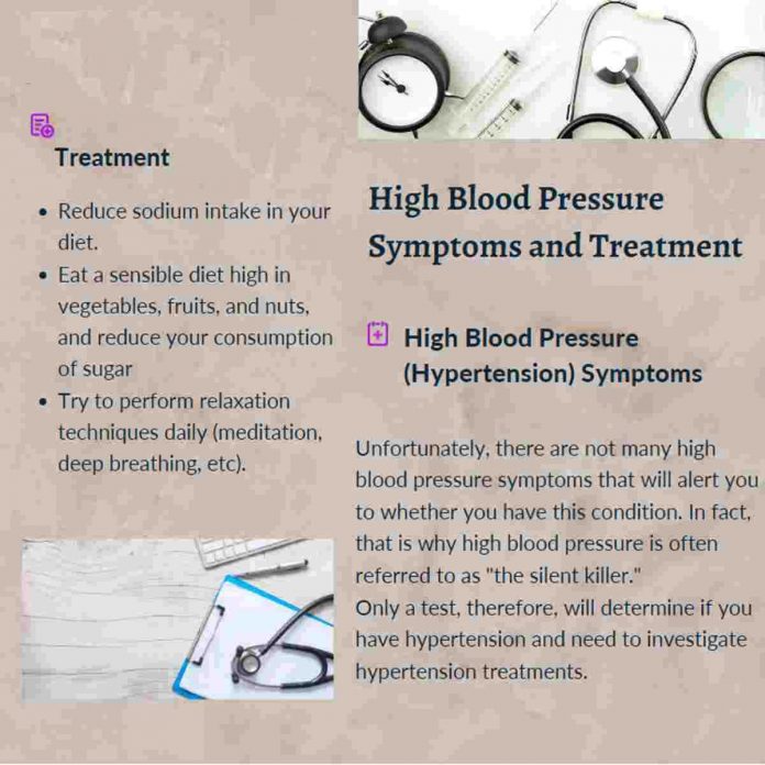 High Blood Pressure - Symptoms, Causes, and Treatments